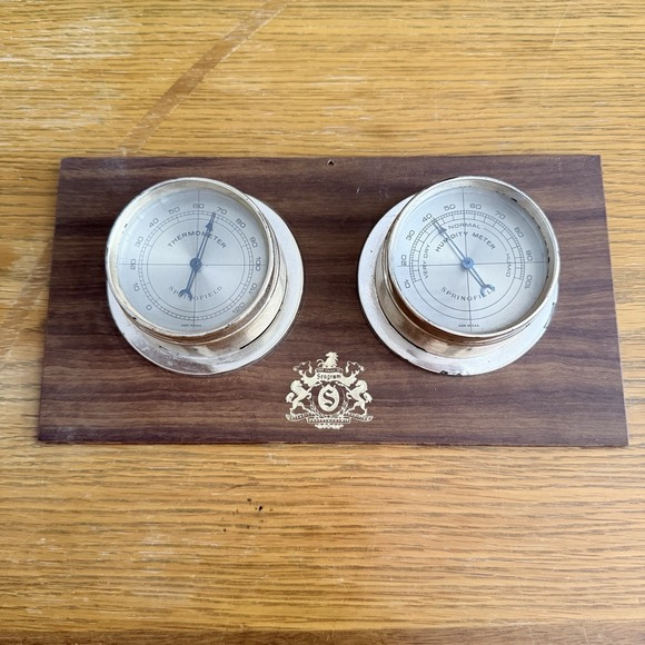 Springfield Instrument Company Other - Vintage Springfield Thermometer Hygrometer Wall Mount Weather Station USA